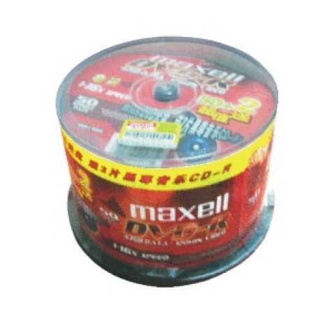 萬勝(maxell) 一次性刻錄光碟DVD-R 50片桶裝