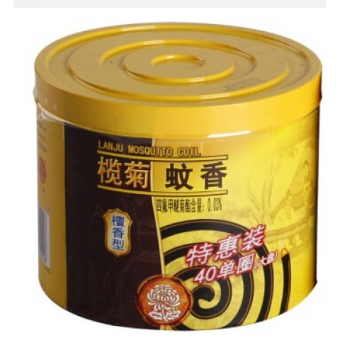 欖菊牌黑蚊香40單盤+蚊香座 驅蚊 盤香   1盒