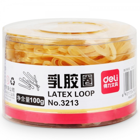 得力3213乳膠圈(100g/筒)